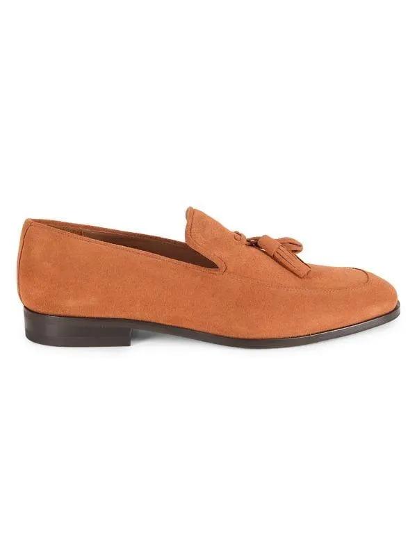 Apron Toe Suede Tassel Loafers