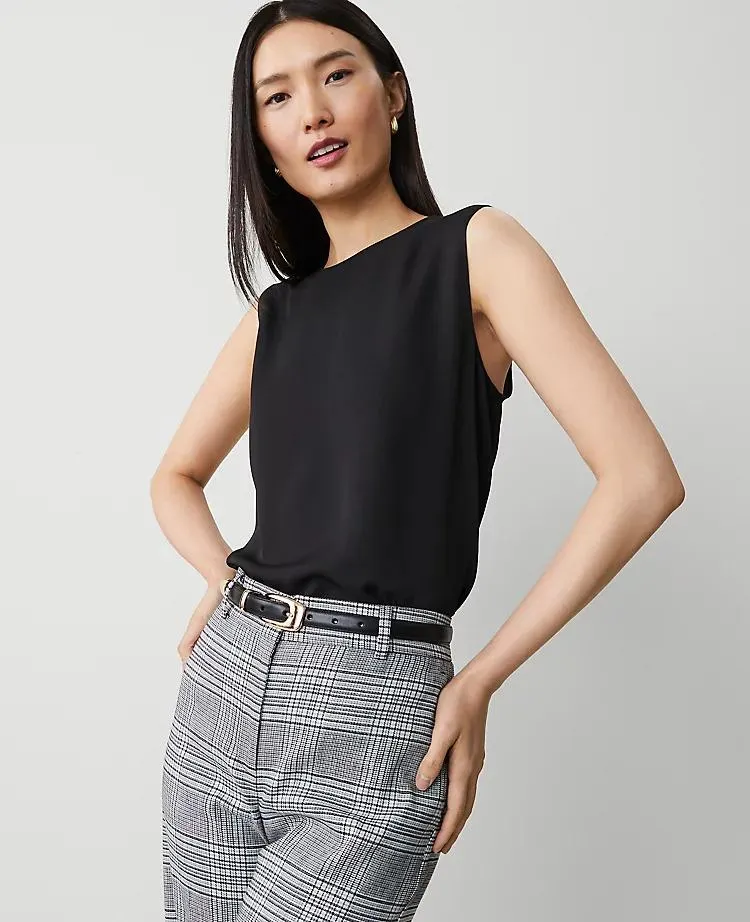 Silky Crew Neck Shell