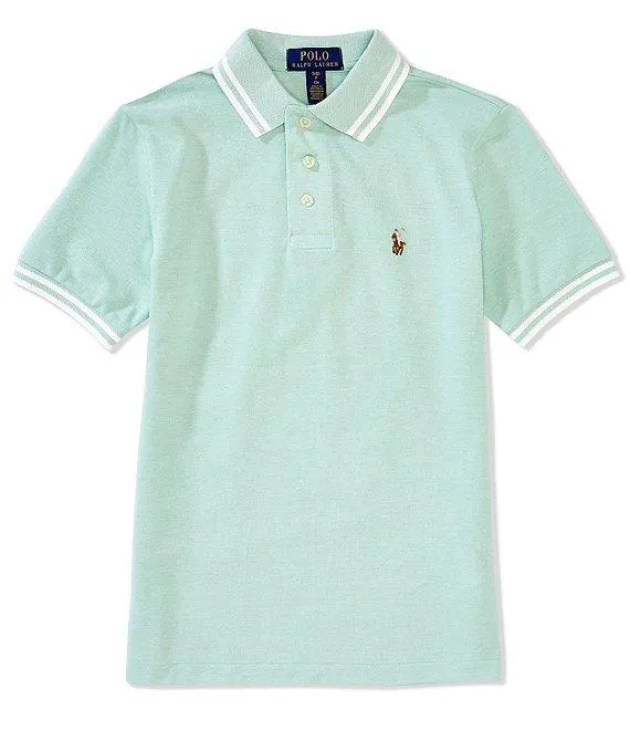 Big Boys Short-Sleeve Oxford Mesh Polo Shirt