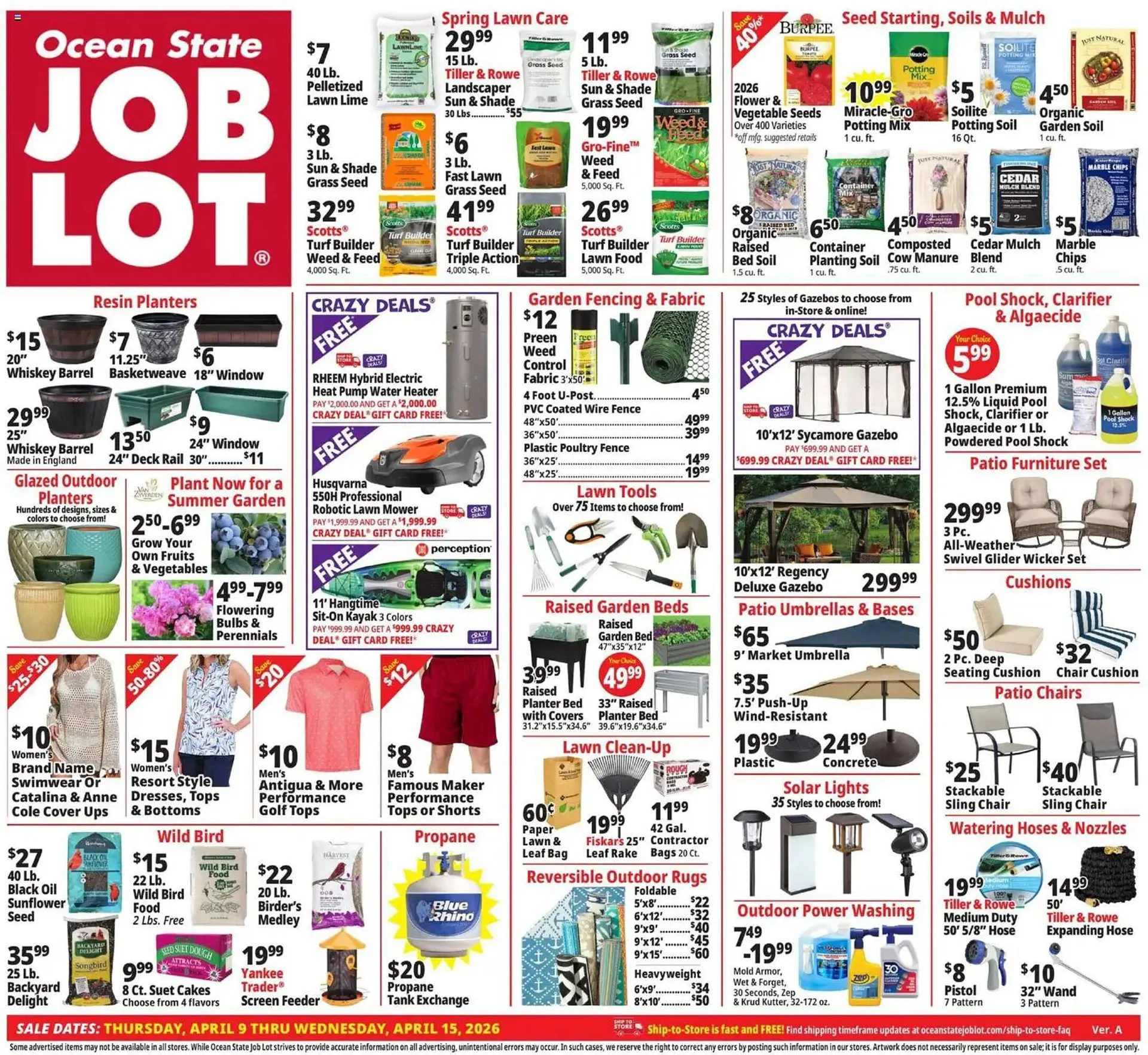 Weekly ad Ocean State Job Lot flyer from April 9 to April 15 2026 - Page 1