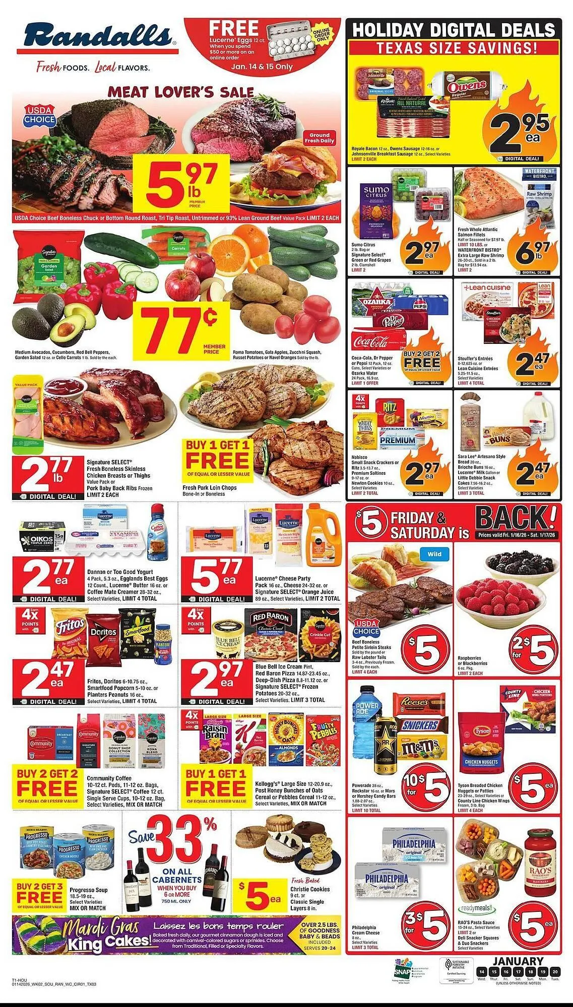 Weekly ad Randalls weekly ad from January 14 to January 20 2026 - Page 1