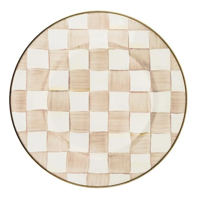 Mocha Check Enamel Dinnerware