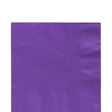 Purple Paper Lunch Napkins, 6.5in, 100ct