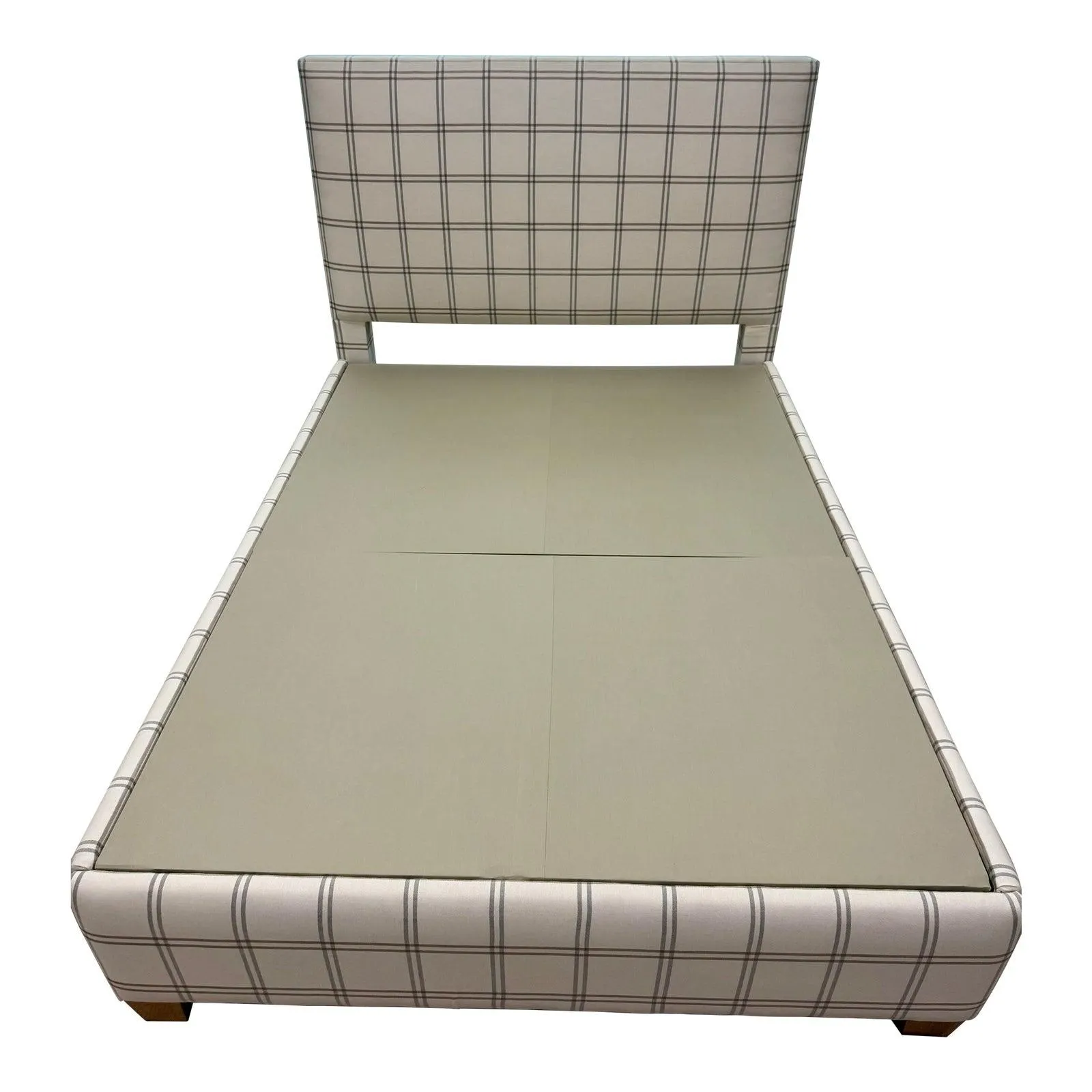 Full Size Bed in Schumacher Fabric by Quatrine