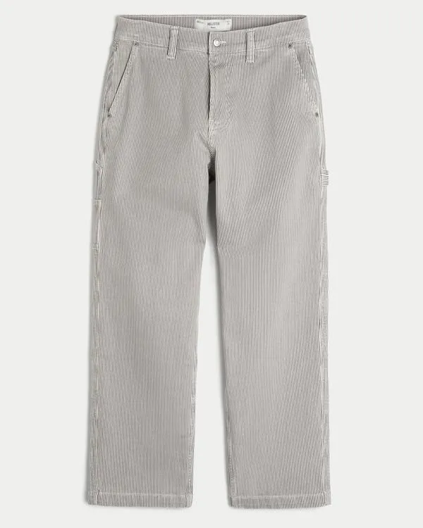 Railroad Stripe Baggy Painter Jeans