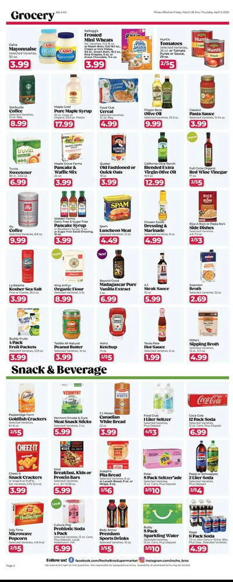 Weekly ad Roche Bros Weekly Ad from March 28 to April 3 2025 - Page 2