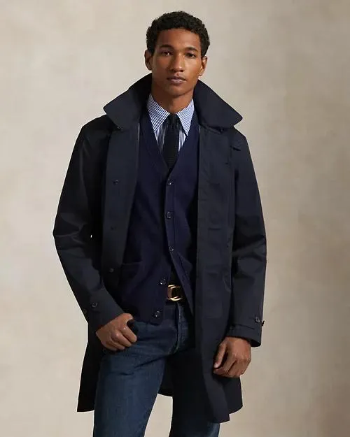 Water-Repellent Hooded Walking Coat