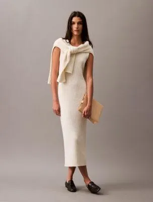 Boucle Ribbed Maxi Dress