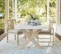 Indio Concrete & Eucalyptus X-Base Outdoor Dining Table
