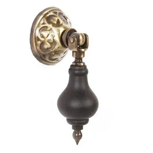 Teardrop 3 Inch Drop Pull with Eastlake Stamped Brass Rose