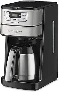 Cuisinart 10 Cup Coffee Maker with Grinder, Automatic Grind & Brew, Black/Silver, DGB-450NAS