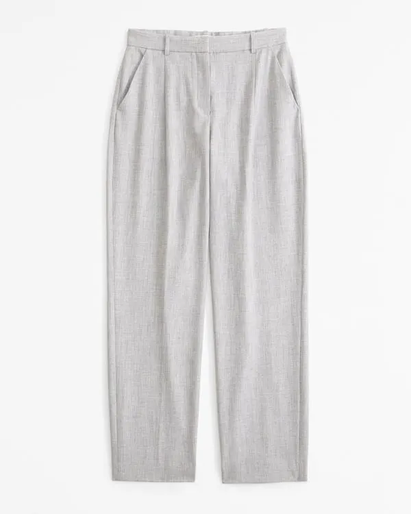 Curve Love A&F Quinn Tailored Straight Pant