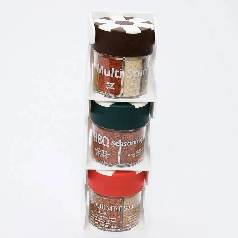 Spice Rack with 3 Jars of Spices