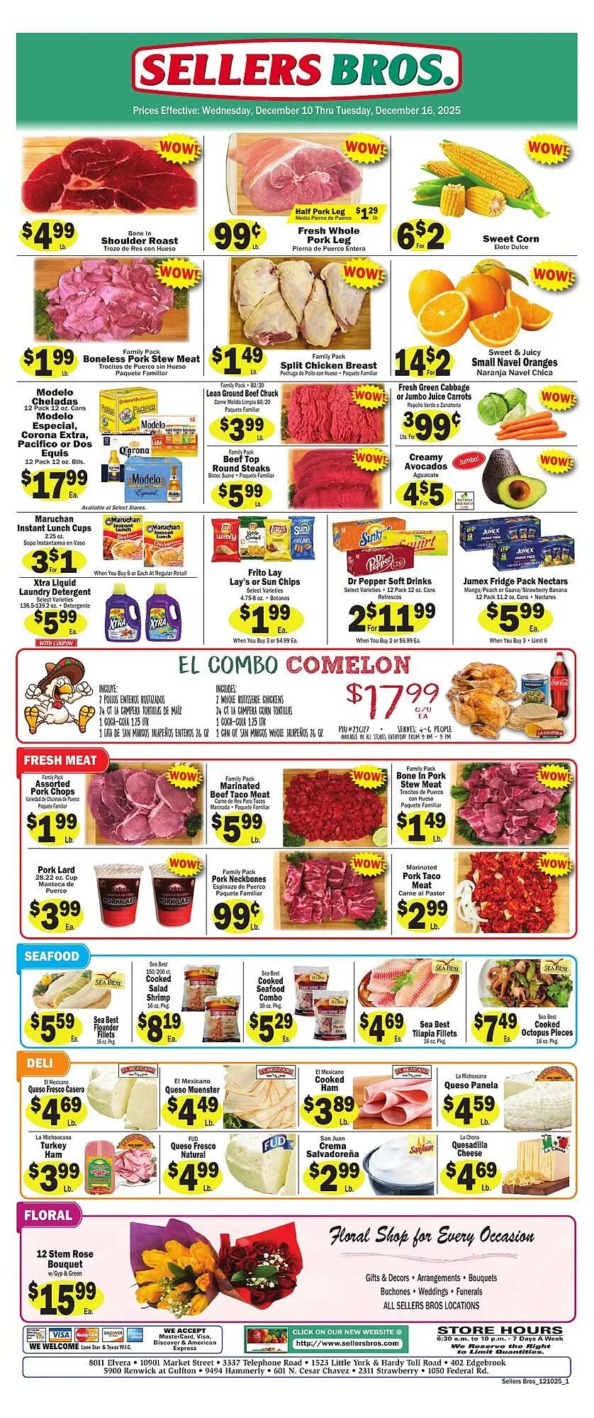 Weekly ad Sellers Bros weekly ad from December 10 to December 16 2025 - Page 1