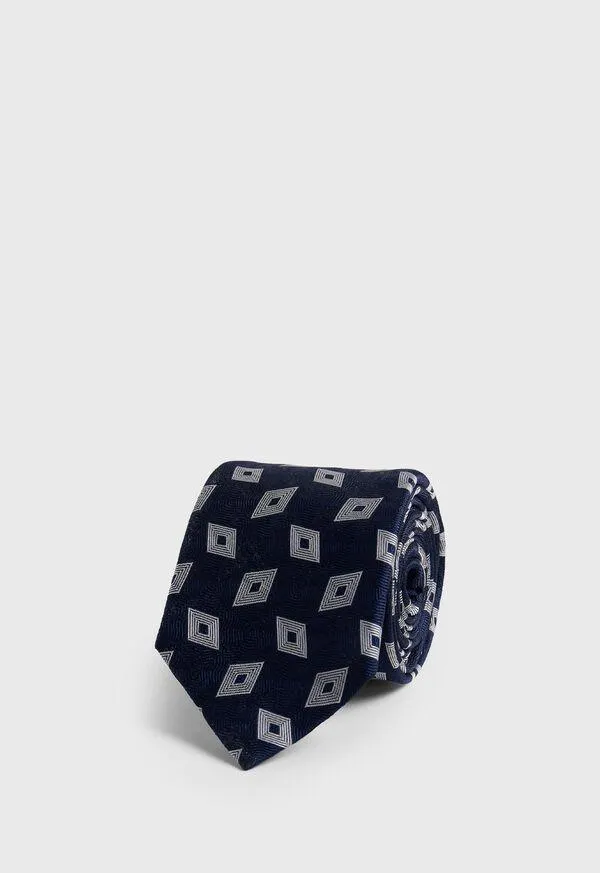Woven Silk Deco Diamond Tie