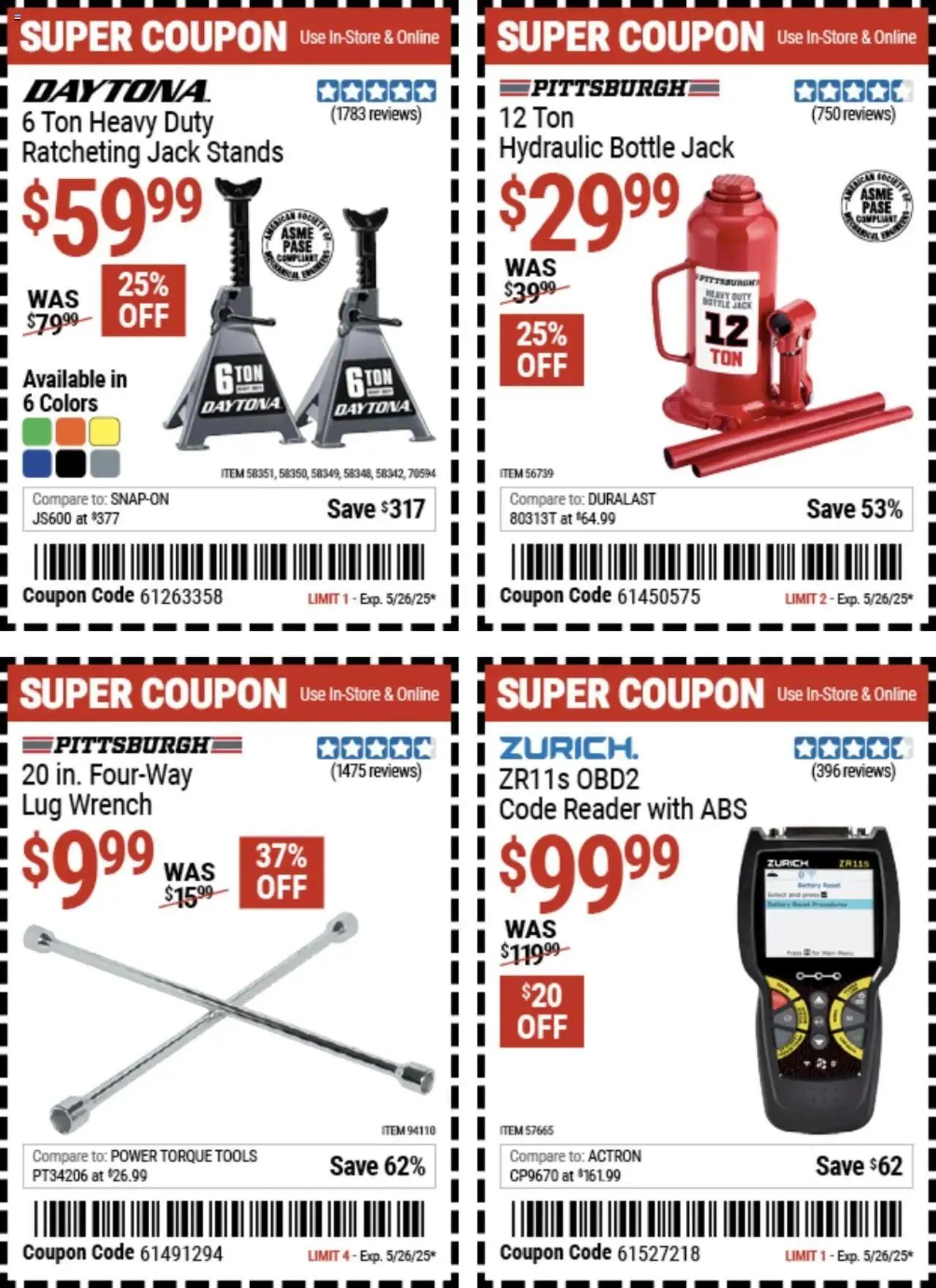 Weekly ad Harbor Freight Hot Coupon Deals from May 12 to May 26 2025 - Page 4