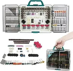 508PCS Rotary Tool Accessories Kit, Rotary Tool Bits for Universal Grinding, Sanding, Cutting, Polishing, Carving and Engraving, Fits for Dremel Bit Kit