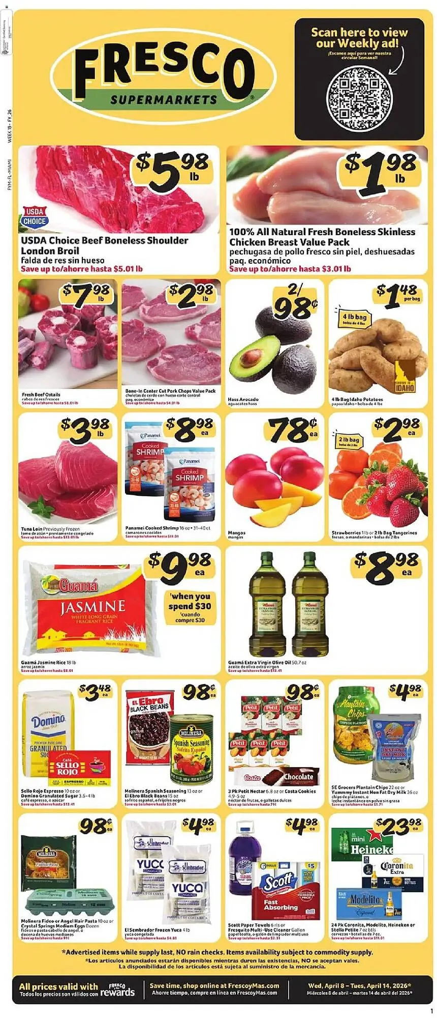 Weekly ad Fresco y Más weekly ad from April 8 to April 14 2026 - Page 1