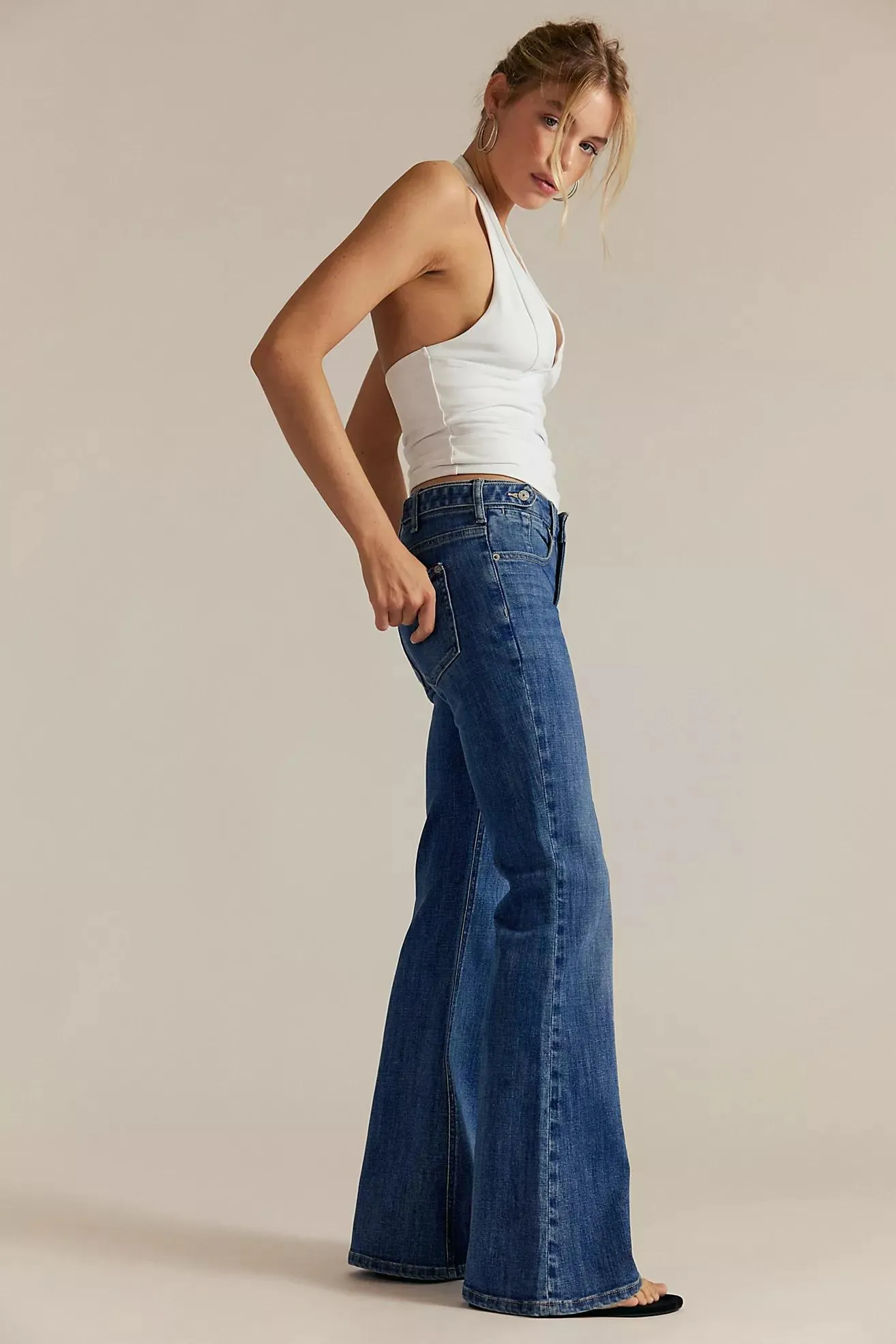 We The Free Luna Low-Rise Flare Jeans