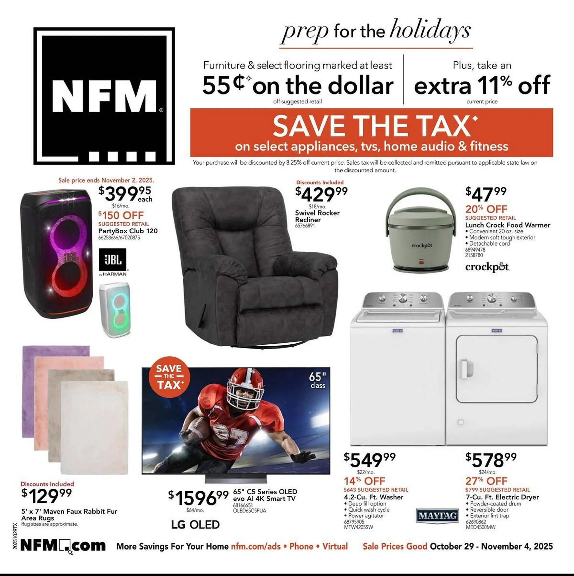 Weekly ad Nebraska Furniture Mart weekly ad from November 1 to November 4 2025 - Page 1