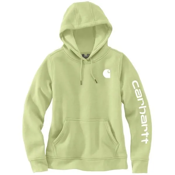 Women's Relaxed Fit Midweight Logo Sleeve Graphic Hoodie