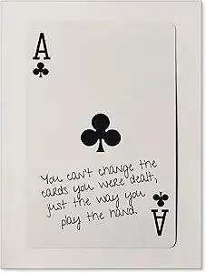 XSCQ Funky Black and White Lucky Ace Poker Canvas Wall Art Funny Modern Preppy Playing Card Posters Trendy Minimalist Black Art Prints Painting Retro Aesthetic Wall Decor 12x16 inch Unframed