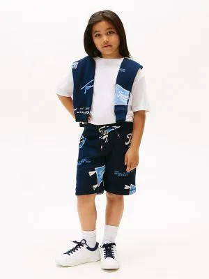 Kids' Allover Mixed Logo Sweatshort