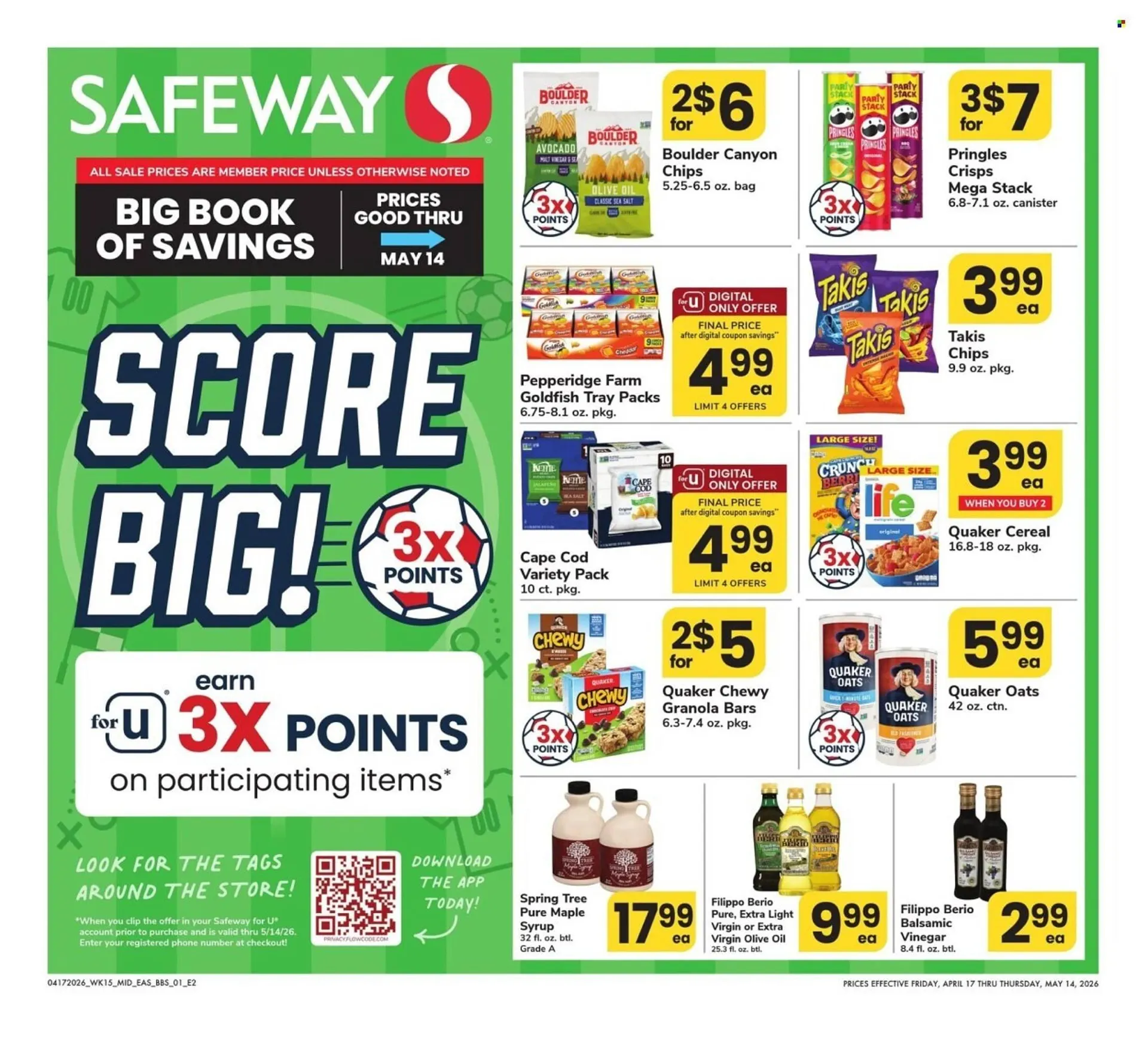 Weekly promotion Safeway weekly ad spanning from April 17 to May 14 2026 - Page 1 for Catalogue 365