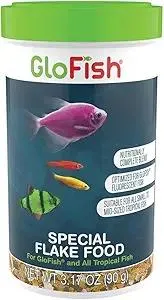 GloFish Special Flake Food for Fish, 3.17 Ounces, Treat GloFish and Small to Mid-Sized Tropical Freshwater Fish to a Nutritionally Complete Blend