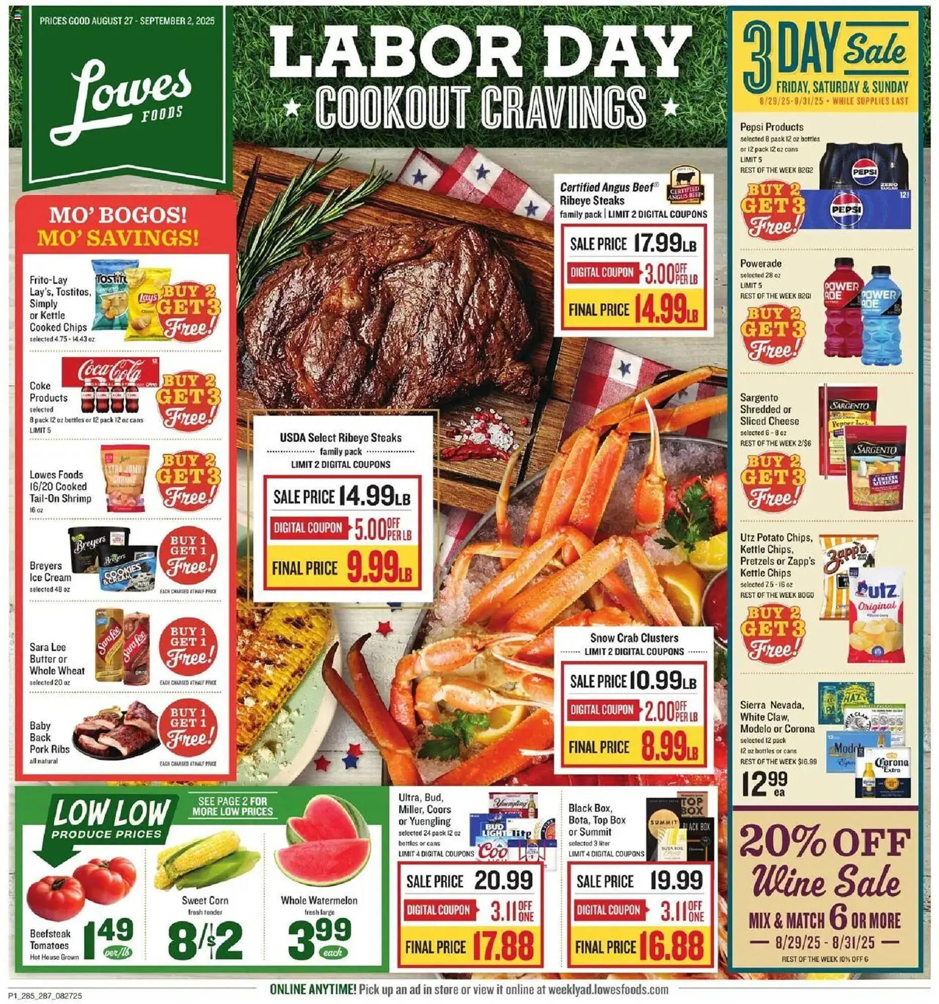 Weekly ad Lowes Foods Weekly Ad from August 27 to September 3 2025 - Page 1