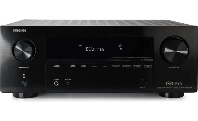 Denon AVR-X3800H 9.4-channel home theater receiver with Dolby Atmos®, Bluetooth®, Apple AirPlay® 2, and Amazon Alexa compatibility