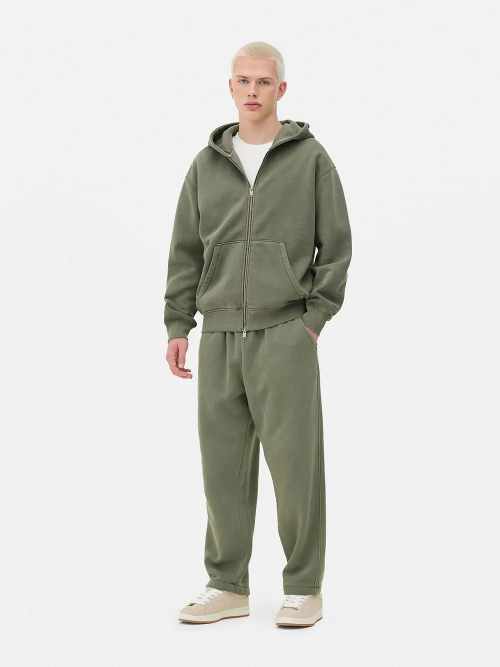 Washed Zip-Up Hoodie