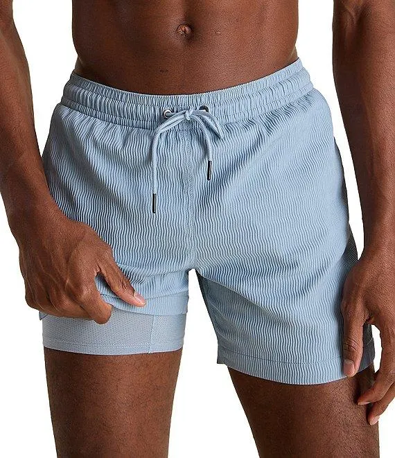 The Sketches 5.5" Textured Swim Trunks