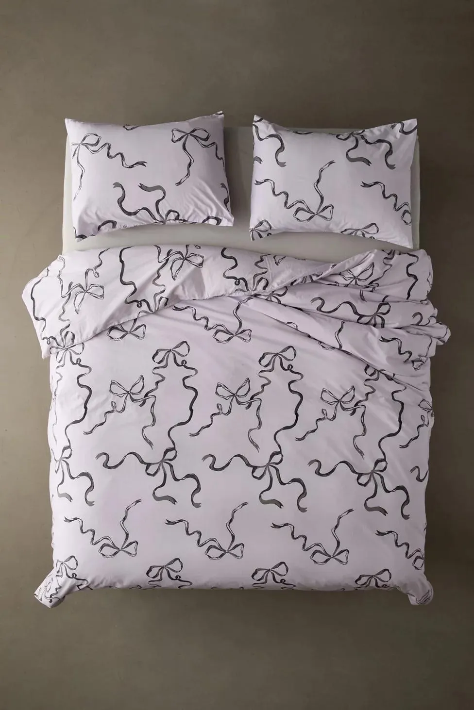 Painted Bows Printed Duvet Set