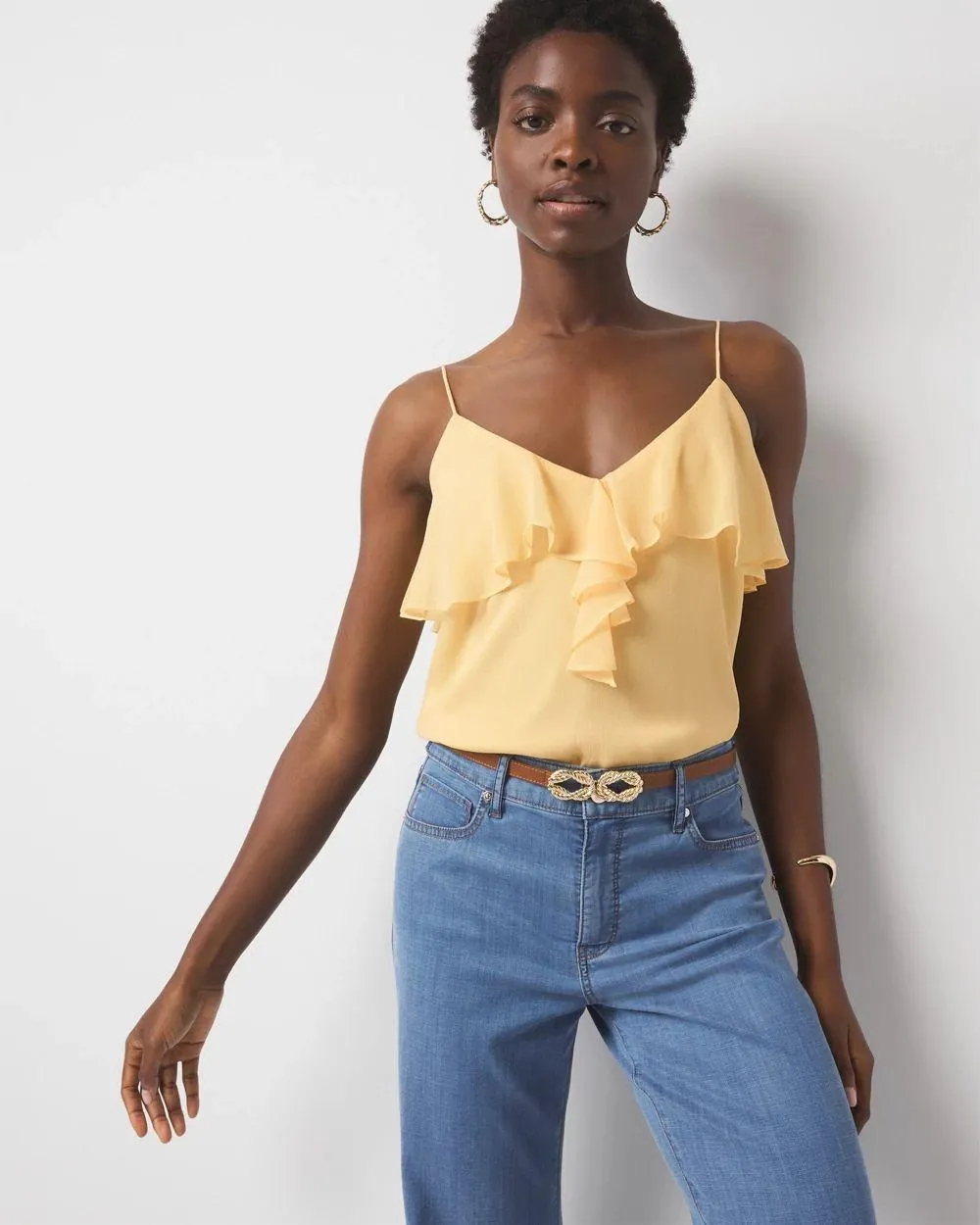 Chiffon Ruffle Camisole
