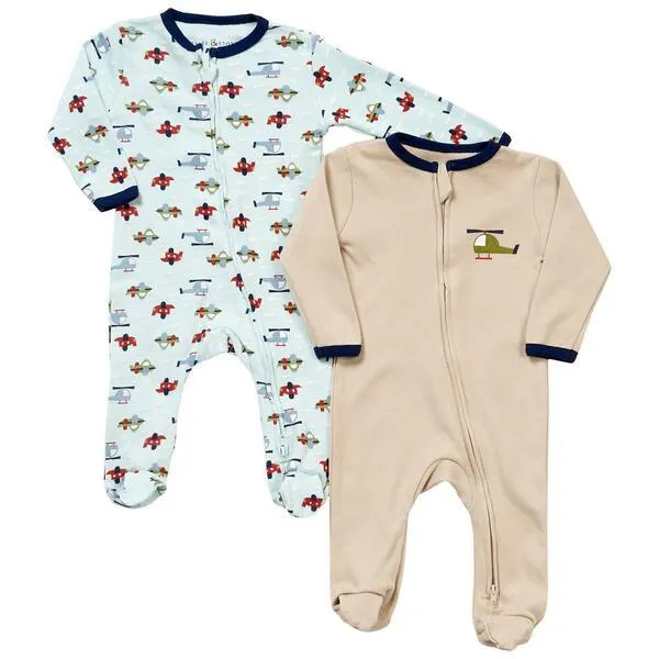 Baby Boy (NB-9M) Tales & Stories 2pk. Helicopter Sleepers
