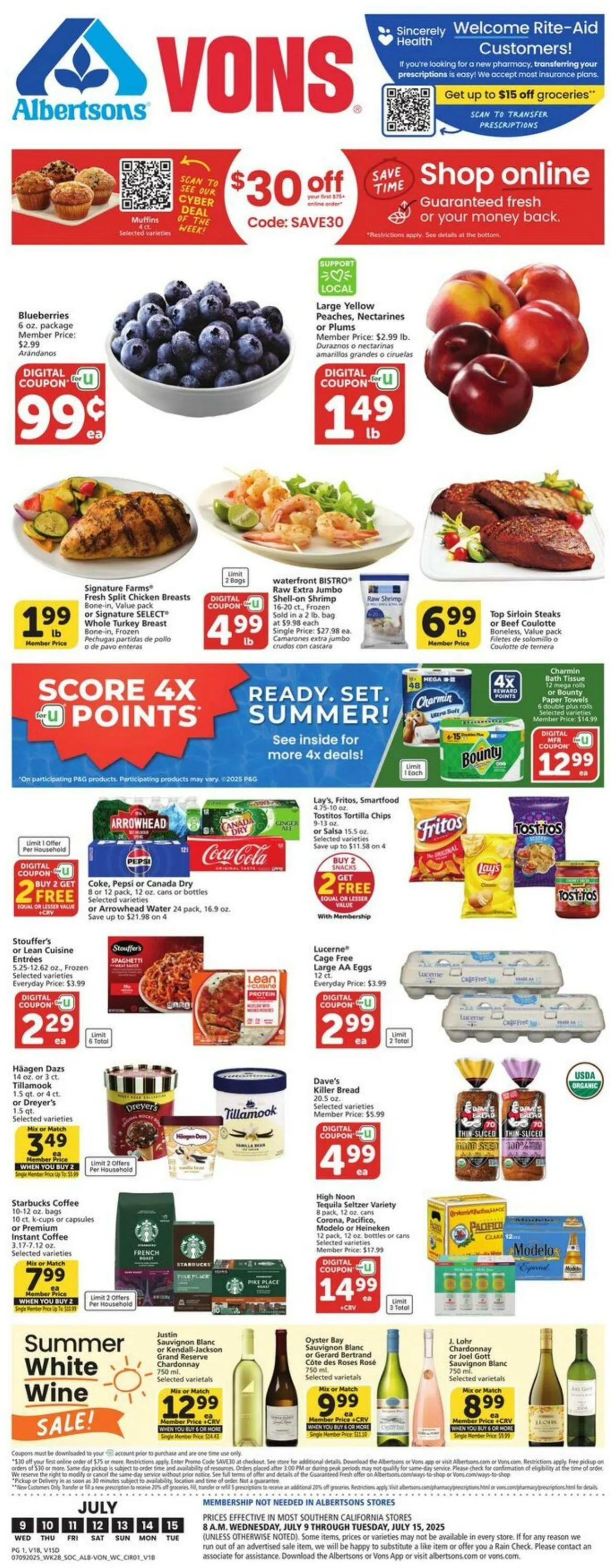 Weekly ad Vons Current weekly ad from July 9 to July 15 2025 - Page 1