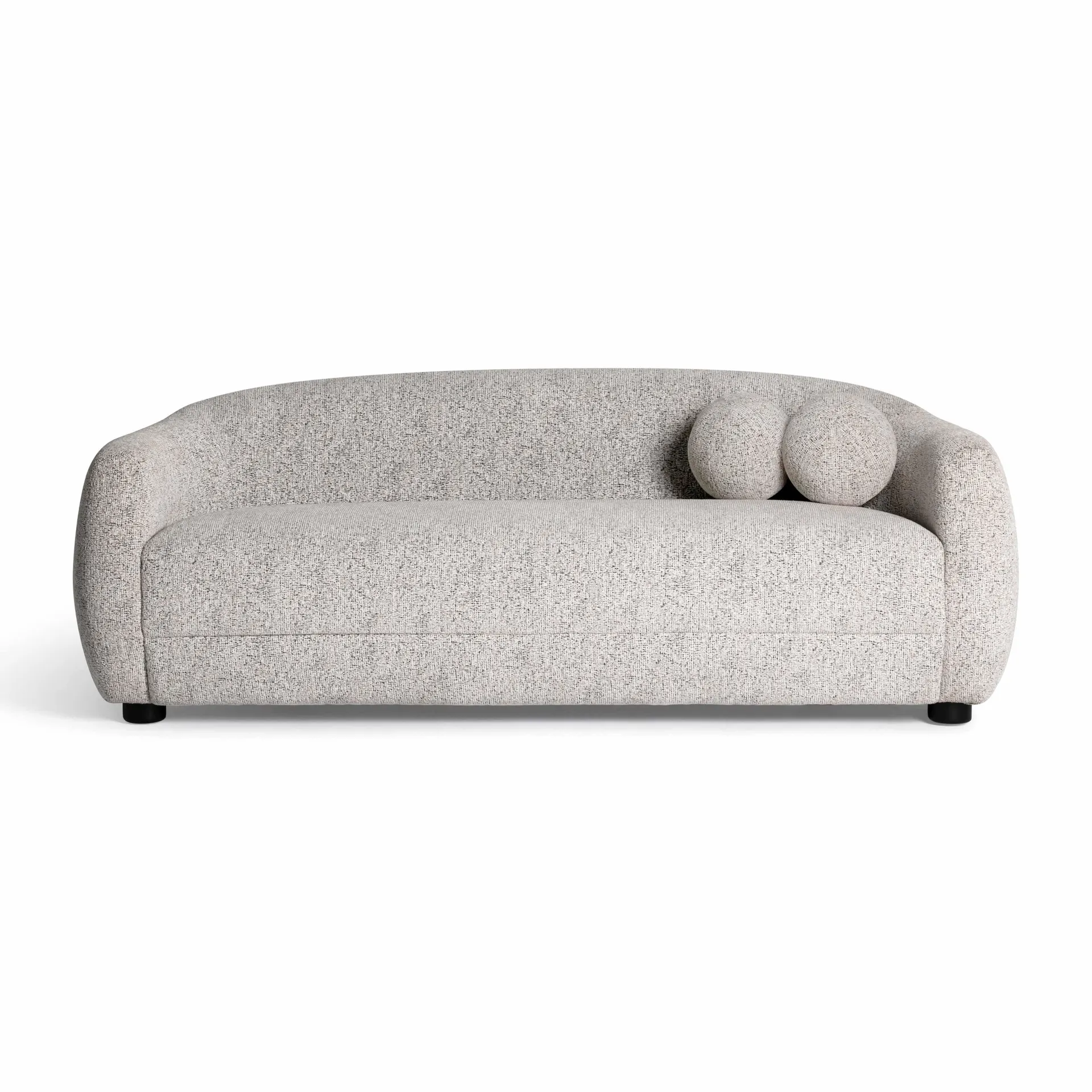 Judy 80" Black and White Woven Fabric Sofa