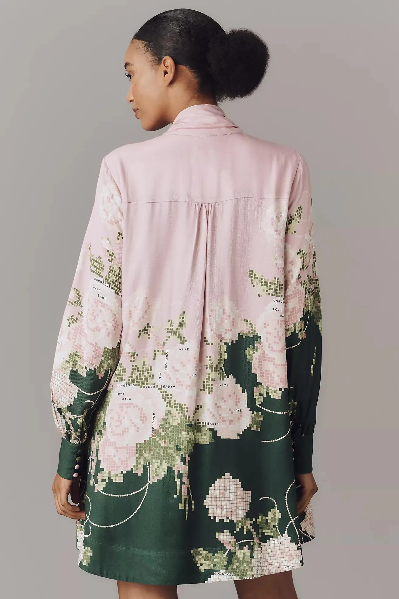 The Caroline Tie-Neck Mini Dress by Maeve