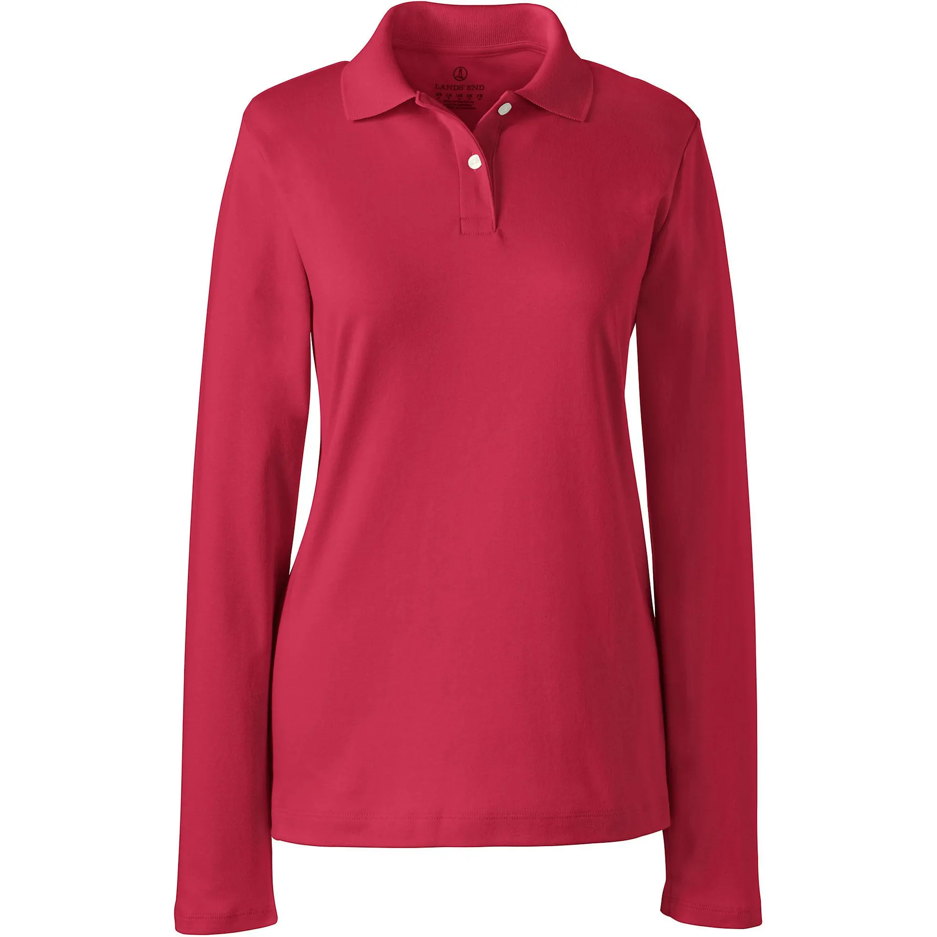 Women's Long Sleeve Feminine Fit Interlock Polo Shirt