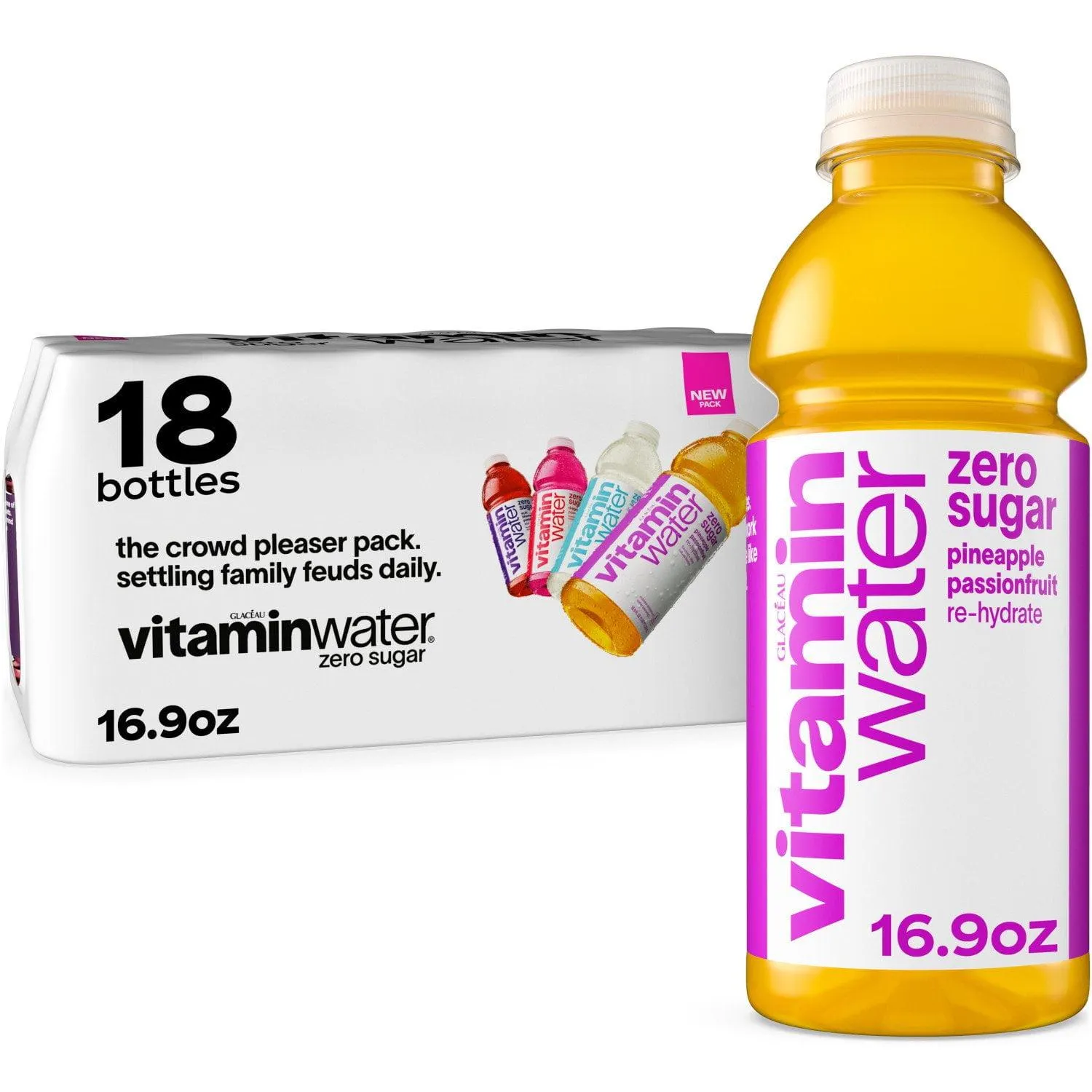Glaceau Vitaminwater Zero Variety Pack Nutrient Enhanced Water 16.9 fl. oz., 18 pk.