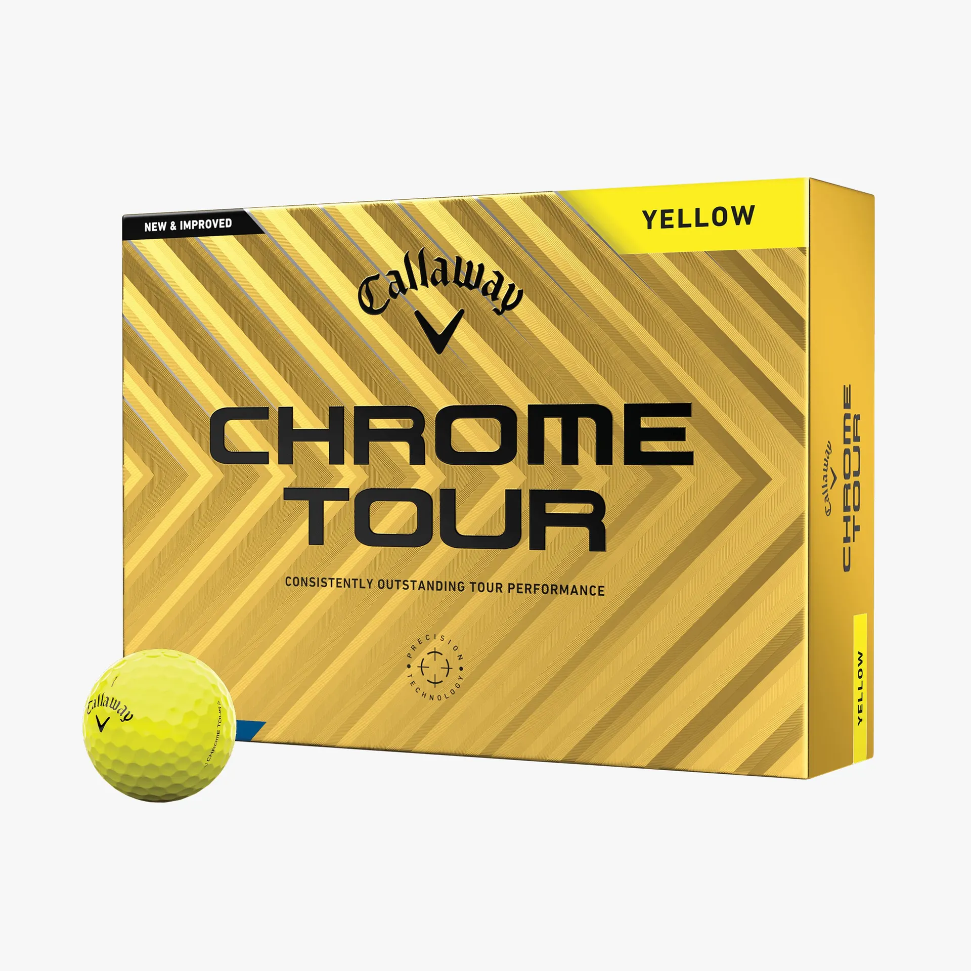 Chrome Tour Yellow Golf Balls