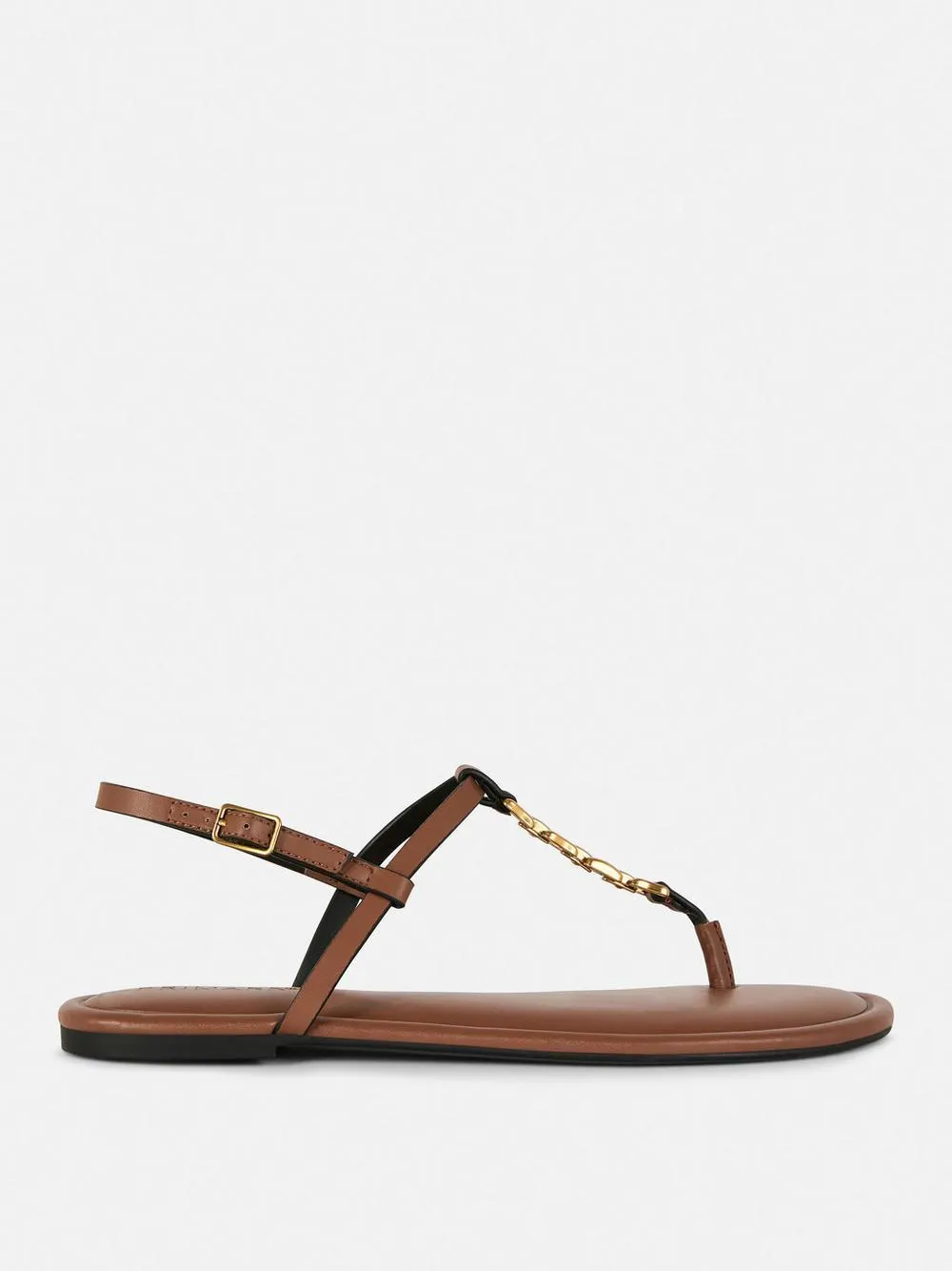 Chain Toe Post Flat Sandals