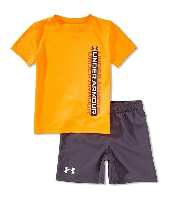 Little Boys Short Sleeve Woven T-Shirt & Shorts Set
