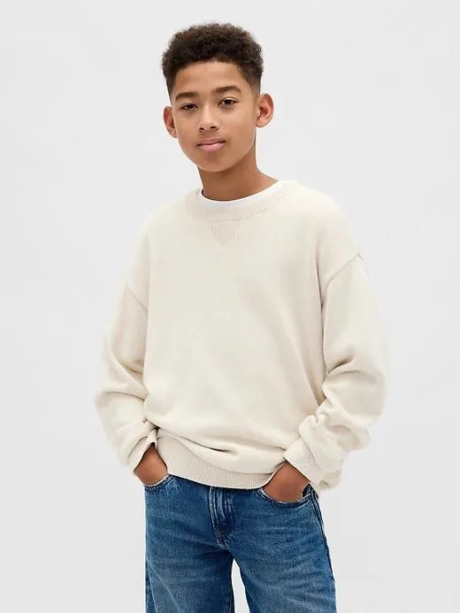Kids Relaxed Crewneck Sweater