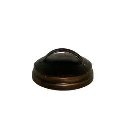 3-1/2" Black-Gold Metal Jar Lid with Handle