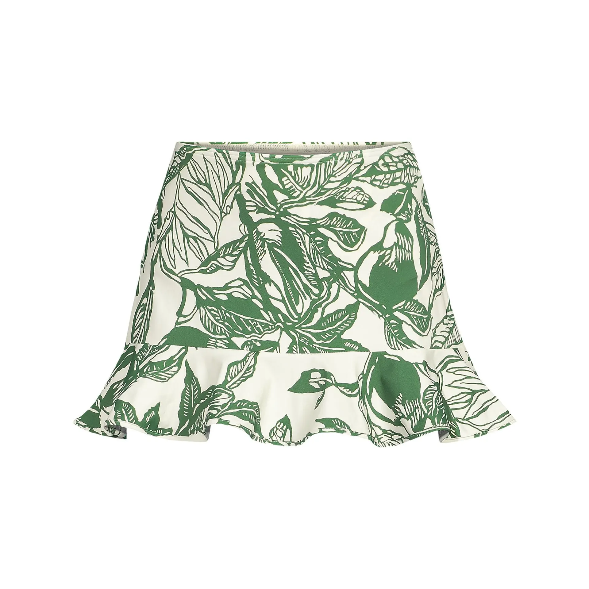 Women's Ruffle Hem Mini Swim Skirt