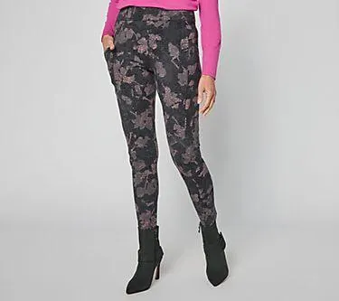 Make Your Selection: LOGO Layers by Lori Goldstein Regular Printed Leggings with Pockets