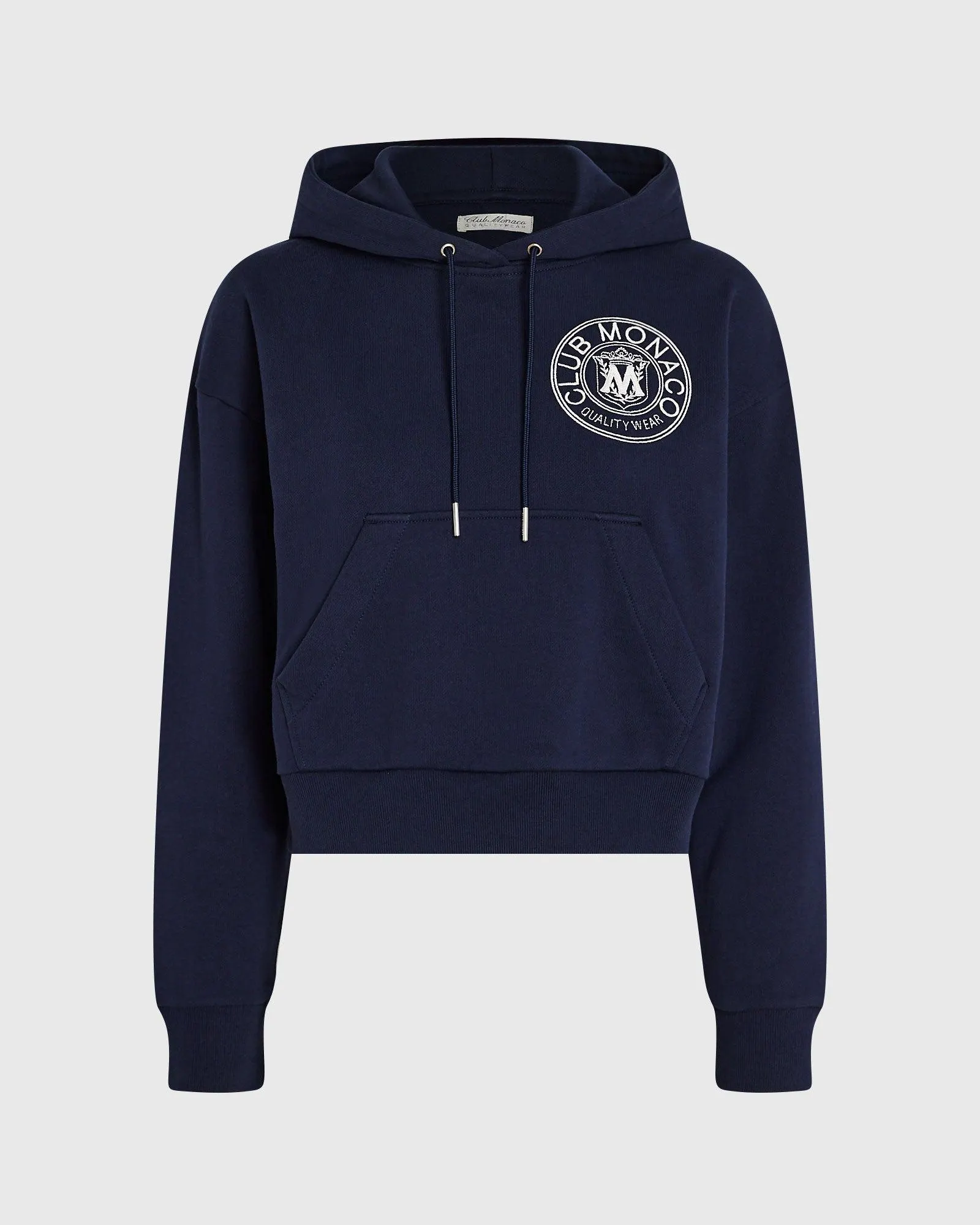 Cropped Crest Hoodie
