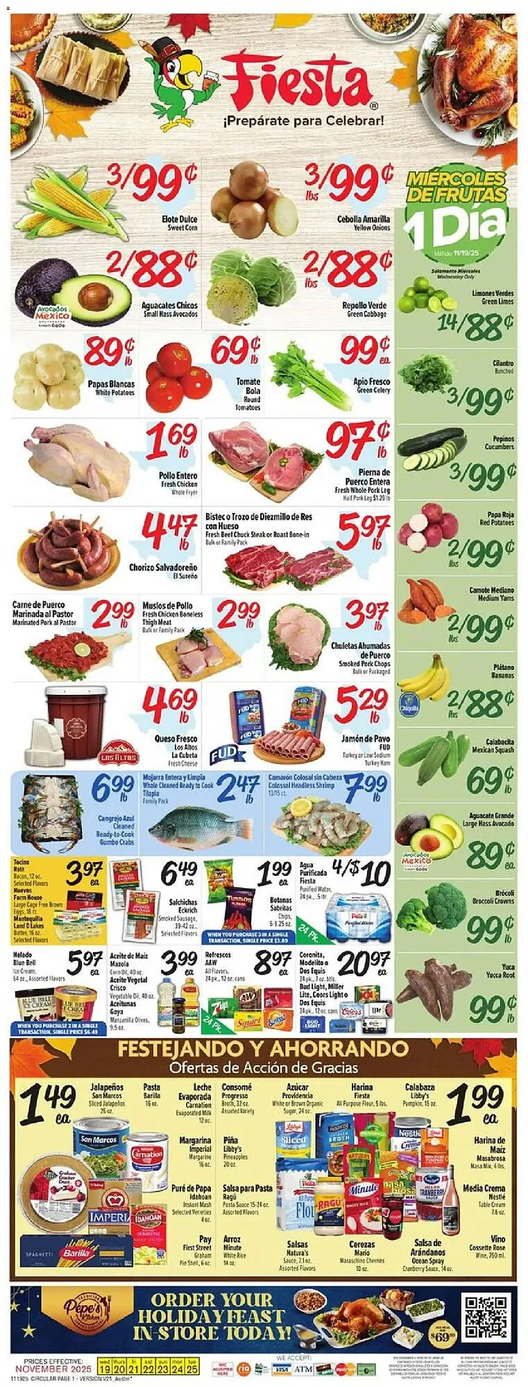 Weekly ad Fiesta Mart weekly ad from November 19 to November 26 2025 - Page 1
